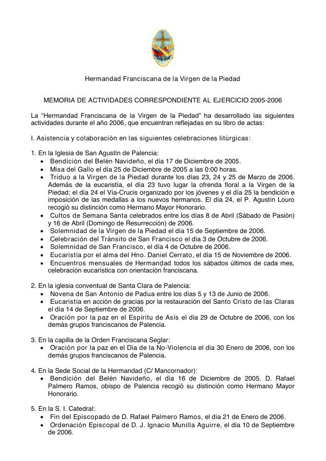 Portada de Memoria De Actividades 2006