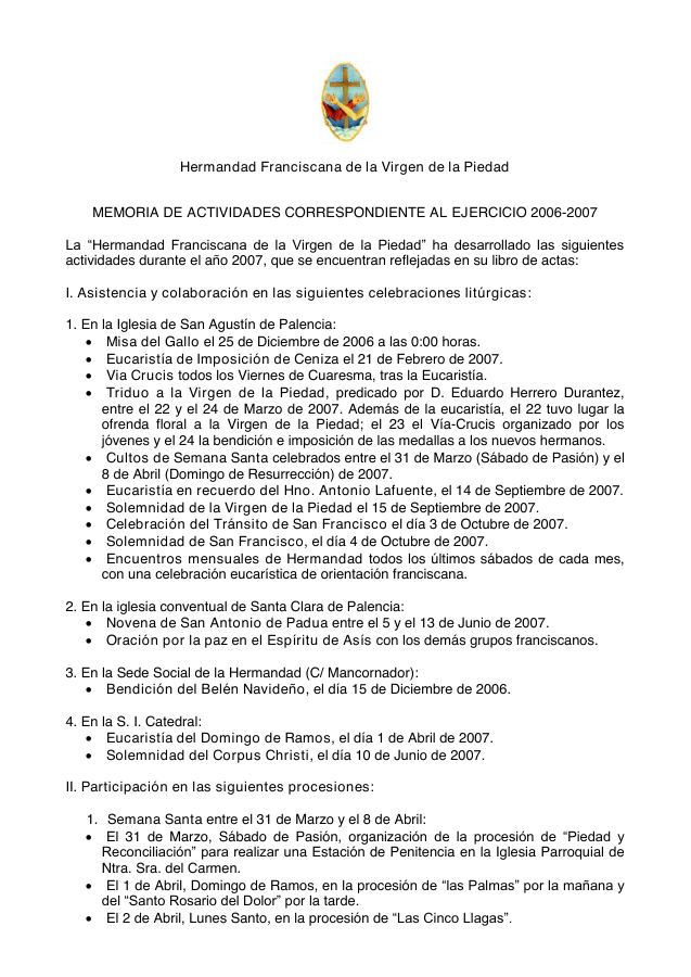 Portada de Memoria De Actividades 2007