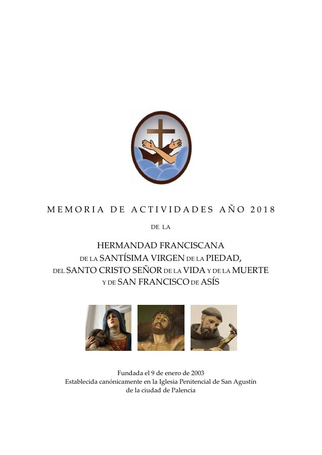 Portada de Memoria De Actividades 2018